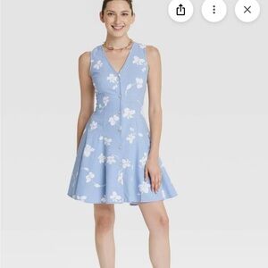 Universal Threads Blue Floral Dress XS